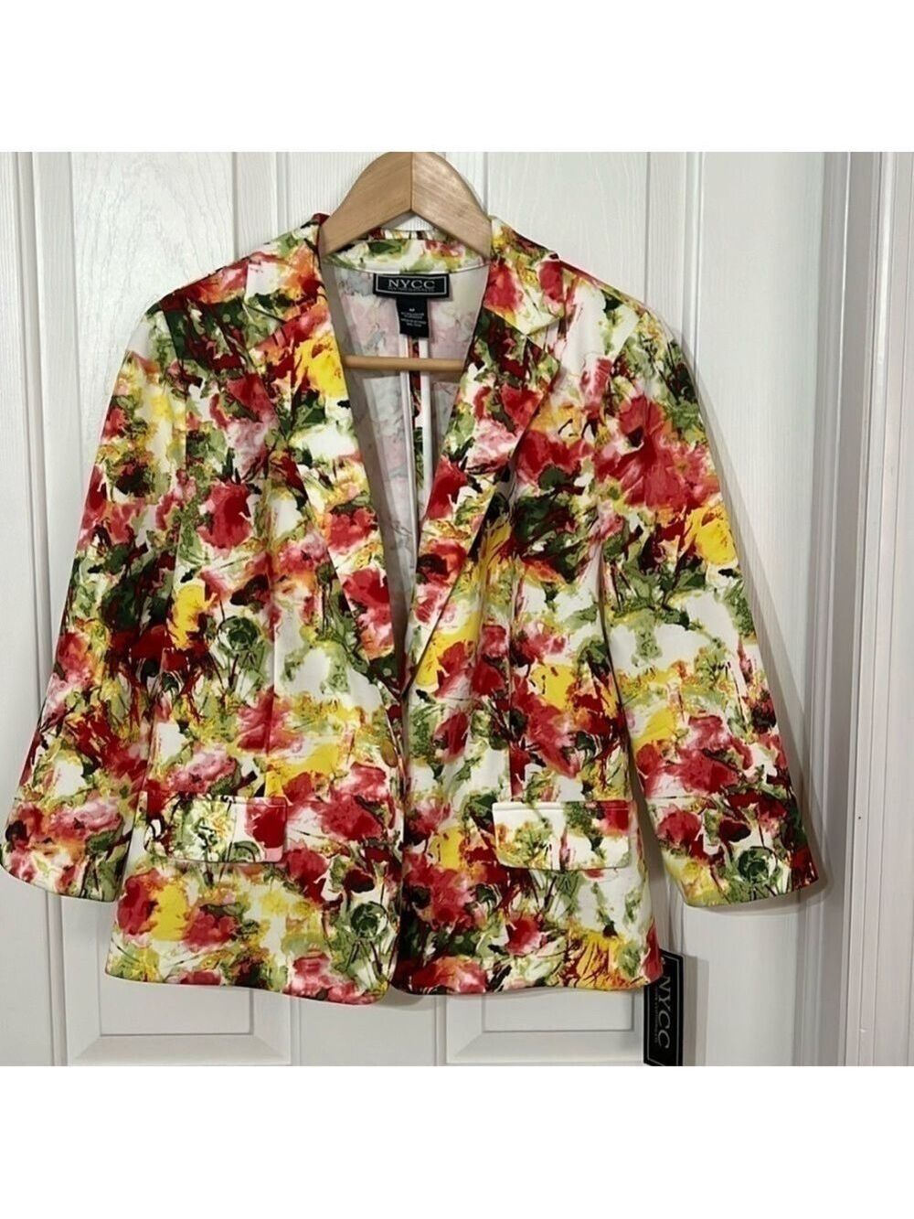 NYCC blazer. Size M. Unlined. 3/4 length sleeves.